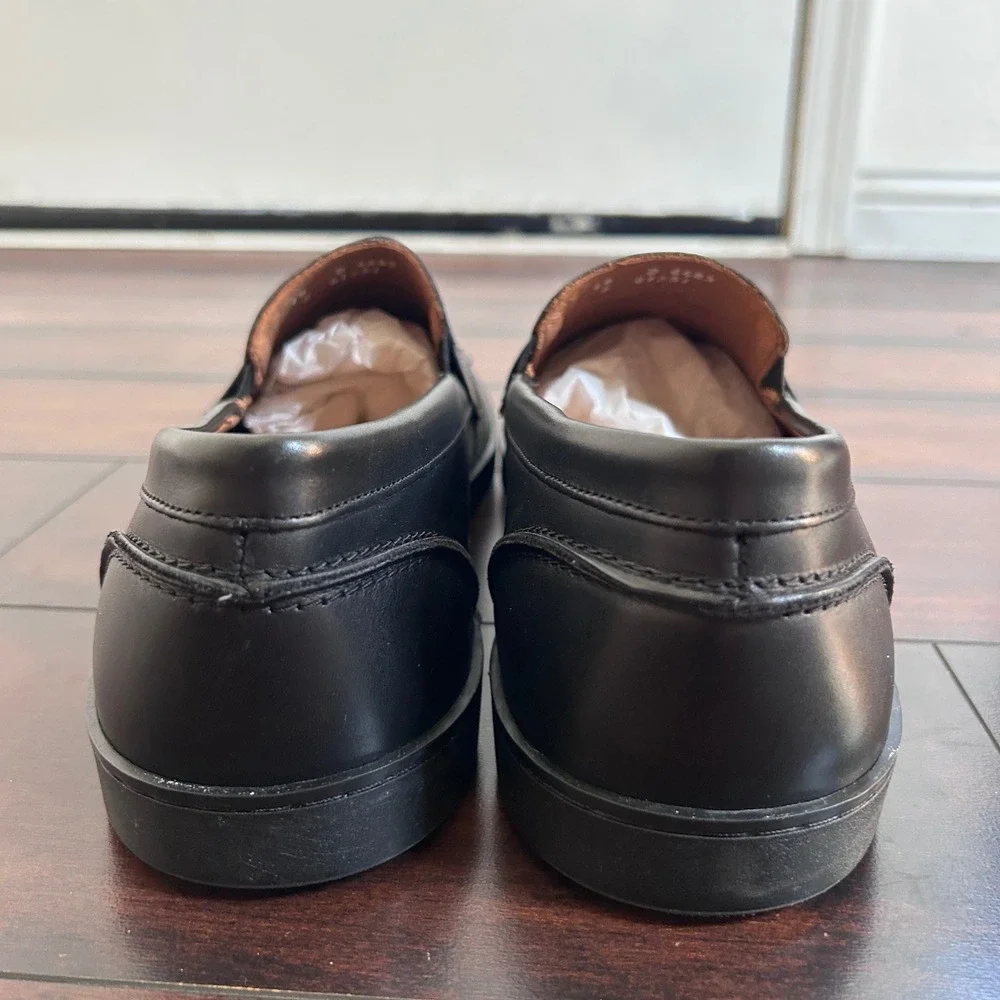 Allen Edmonds Men's Randolph Leather Slip-on Sneaker Loafer Black size 14 NWOB